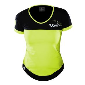 CAMISETA MUJER AMARILLO/NEGRO KAITT